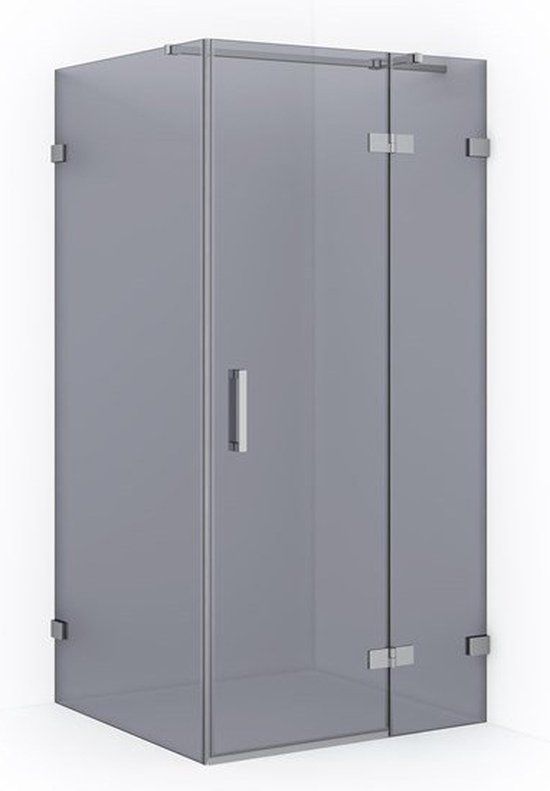 Maxaro Douchecabine Diamond 100x80cm 8mm Rookglas Veiligheidsglas Chroom