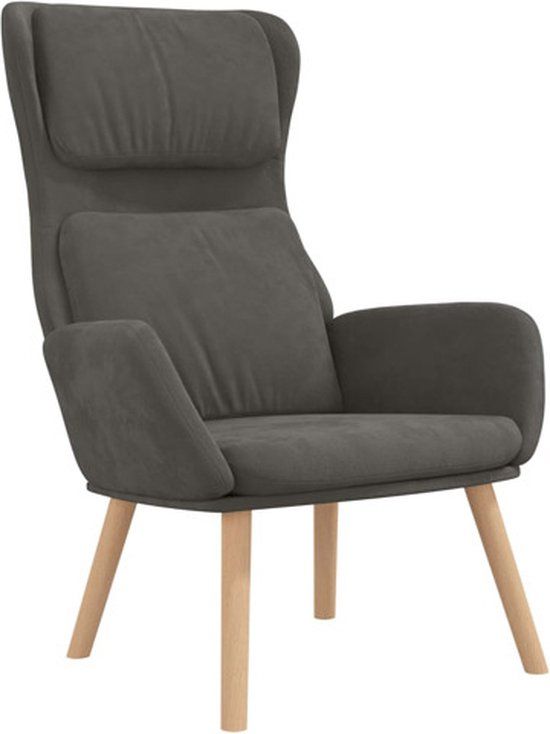 vidaXL Relaxstoel fluweel donkergrijs