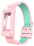 Wigento Fitbit Siliconen polsband met beschermende hoes, geschikt voor Fitbit Charge 6 / 5 / 4 / 3