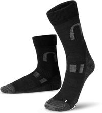 NORMANI 2 paar merinowollen wandel- en trekkingsokken „Melton“ zwart Unisex Schoenmaat 39-42