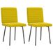 VidaXL Eetkamerstoelen 2 st fluweel geel