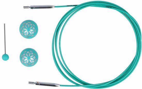 KnitPro Swivel 360 Draaibare Verwisselbare Kabel 60 cm Blauwgroen