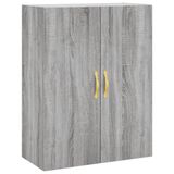 vidaXL Wandkast, grijs Sonoma, 69,5 x 34 x 90 cm