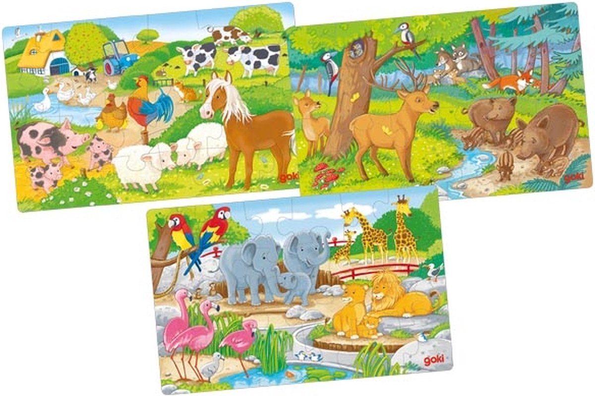 Gollnest & Kiesel GmbH Legpuzzel 22 stuk(s) Dieren - Hout - Meerkleurig