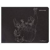 Clairefontaine 813001C - Geniet Notitieboek "Astérix Crayonnés Sketchbook" op zwarte achtergrond, 60 pagina's tekenpapier effen ivoor 90g, 16 x 21 cm, zwarte omslag, 2 designs willekeurig