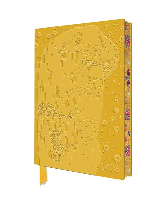 Flame Tree Gustav Klimt: The Kiss 2026 Artisan Art Vegan Leather Diary Planner