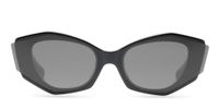 Dita Aloure Lunettes de soleil unisexe noir œil de chat gris 67mm