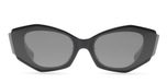 Dita Aloure Lunettes de soleil unisexe noir œil de chat gris 67mm