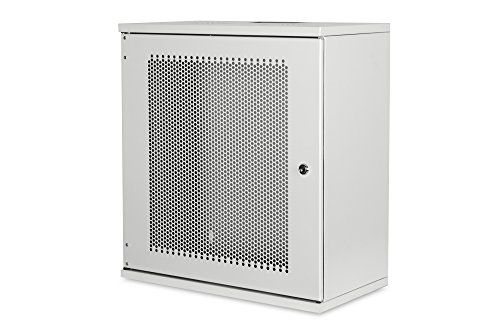 DIGITUS Netwerkkast - 19-inch Rack 12 HE - Niet gemonteerd - Wandmontage - 400 mm diep - Draagvermogen 60 kg - Geperforeerde deur - SOHO serie - Grijs