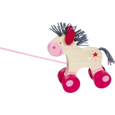 Goki Het trekken van speelgoed paard Lillie - 4013594548670