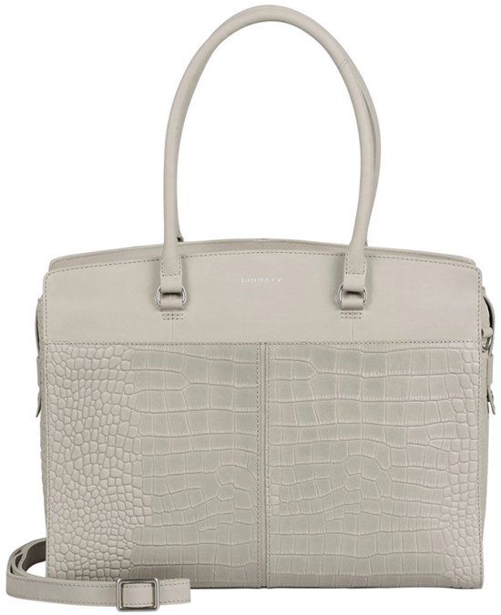 BURKELY Leren Aktetas 15.6 Inch Grijs