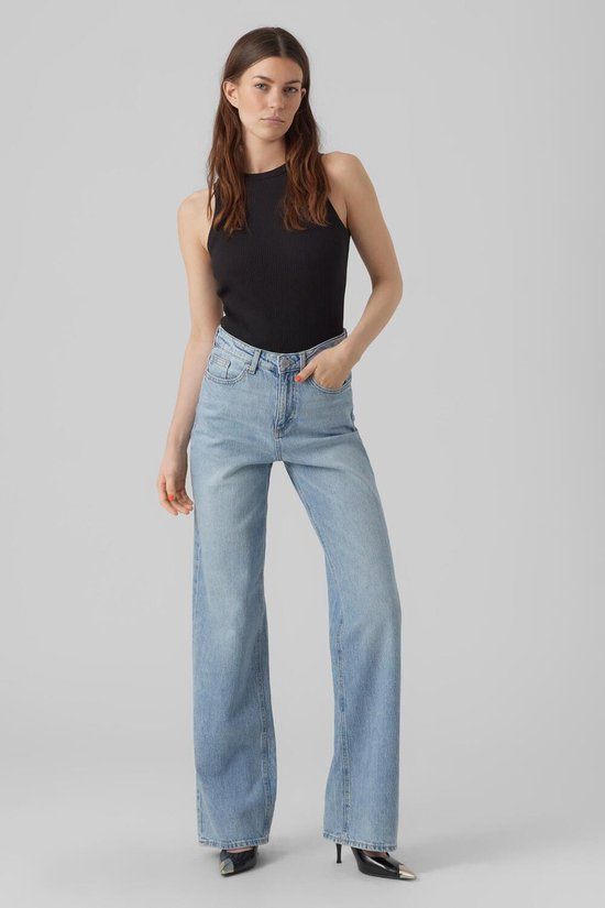 Vero Moda VMTESSA Hr Wide Jeans - Light Blue Denim - W33 X L32