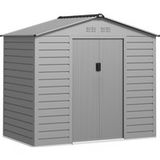 Modenuit Abri de jardin en acier galvanisé 213x131x192 cm gris