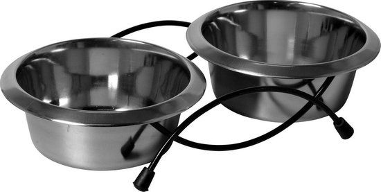 Adori Eetbak RVS 2st Met Onderstel - Ø16 cm - M