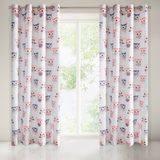 Eurofirany 351162 Sheer Gordijn Wit Polyester Patroon Zeilring 1400 x 2500 mm