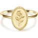 Glanzstücke München Zilveren ring Bloem Sterling zilver in Geelgoud - Dames