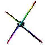 Z-LIANG 3D-hologramventilator Naked Eye 3D Holografische Projectie Reclame Machine Wandmontage Stereo Ventilator Splicing Screen LED Roterende Opgeschorte Luchtbeelding Kerst holografische projector