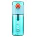 TITIROBA TKK 1013 Kinderfles, 400 ml, lekvrij, Tritan, BPA-vrij, met één hand te bedienen, transparant met zeef, drinkfles, blauw
