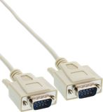 InLine Premium seriële RS232 kabel 9-pins SUB-D (m) - 9-pins SUB-D (m) / gegoten connectoren - 2 meter