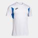 Joma Jersey Winner III Heren S Blanco/Royaal Wit Polyester Korte mouw Colorblock Voetbal Lente/Zomer 2024