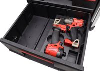 Compatibel Milwaukee Packout 2 lades kist inzet - Gereedschapskoffer insert – Professioneel 3D geprint voor M18 Gen 4 boor- en slagschroeftol | Organizer tray | Packout accessoire