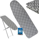 KOTARBAU® Strijkplankhoes - Strijkplankhoezen - Strijkplankovertrek 114x36 cm - maat S - Warmtereflecterend - Katoen en Vilt - Grijs - Vierkanten