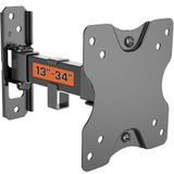 RICOO Pc-monitor wandhouder draaibaar kantelbaar voor 13-27 inch, houder wand S3811, monitorhouder, beeldschermhouder, monitor muurbeugel 24 inch, VESA 75 x 75, 100 x 100 mm