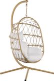Beliani ADRIA - Hangende tuinstoel - Beige - Kunststof - 190 cm