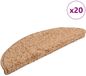 vidaXL - Tapis d'escalier - 20 pièces - 56x17x3 cm - beige - demi-rond