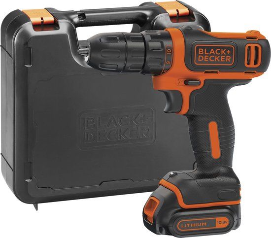 BLACK+DECKER BDCDD12KB - 10.8V Accu Schroef-/Boormachine - Incl. 2 Accu's & Koffer