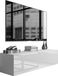 COLGANTE: Meuble mural, 150 cm, blanc, laqué. Meuble TV avec éclairage LED et système "push-to-open".