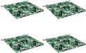 vidaXL Coussin d'assise SOEST 4 pièces 100% Polyester Motif Feuille