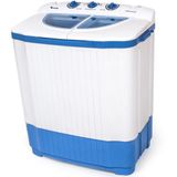 TecTake 400777 Was-droogcombinatie Vrijstaand Bovenlader Blauw, Wit