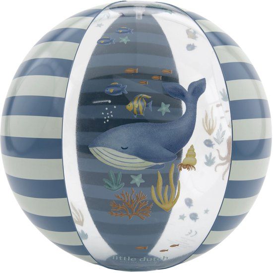 Little Dutch Ocean World Strandbal 35cm Blauw