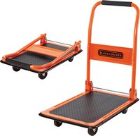 BLACK+DECKER BXWT-H303 Plateauwagen Inklapbaar - 80KG - Zwart/Oranje