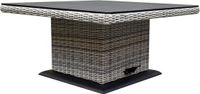 AVH-Collectie Miami lounge-diningtafel 90x90xH47-71 cm in hoogte verstelbaar wit grijs