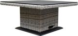 AVH-Collectie Miami lounge-diningtafel 90x90xH47-71 cm in hoogte verstelbaar wit grijs