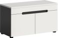 xonox.home - Zitbank Canu 80x45x37cm in corpus basalt grijs Nb., voorzijde wit Nb.