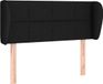 vidaXL Hoofdbord met randen 83x23x78/88 cm stof zwart