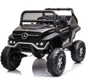 FINOOS Mercedes Unimog - Elektrische Kinderauto - 12V - met Afstandsbediening - 4x4 - Zwart