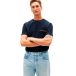 Tommy Hilfiger Global Stripe Pique T-shirt Desert Sky Maat: XXL