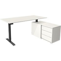 Kerkmann Zit-sta-bureau 10216510 Melamine - Antraciet/Wit