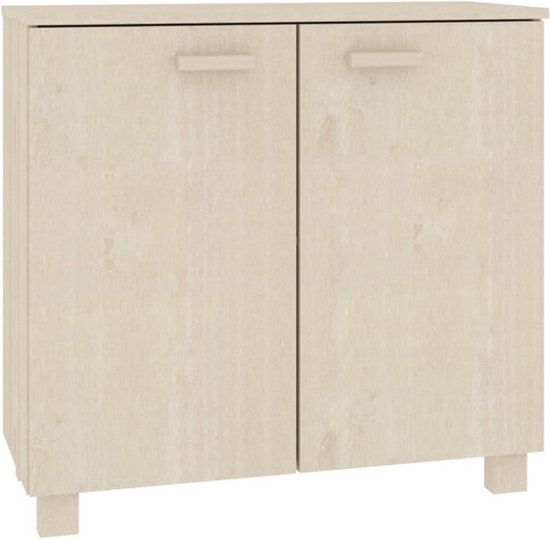 vidaXL Dressoir HAMAR Massief Grenenhout Honingbruin 85x35x80 cm