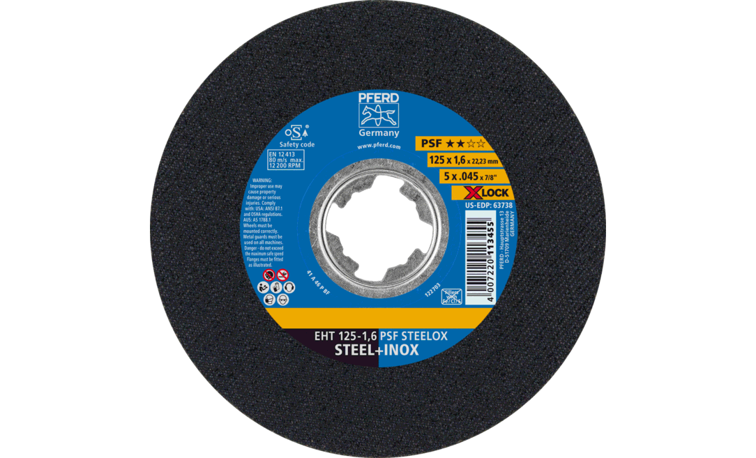 PFERD EHT 125-1,6 PSF STEELOX/X-LOCK - 25 stuks