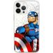 ERT GROUP Apple iPhone 14 Hoesje - Marvel Captain America 011 Glitter