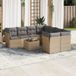 Maison Exclusive - Ensemble de jardin pour le jardin, 9 pièces, avec coussins, beige, en polyrotin