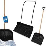 KOTARBAU® Set sneeuwschop 80 cm met wielen + sneeuwschep 48 cm met rand van aluminium, sneeuwschop met metalen handgreep, ECO