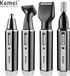 Kemei Tondeuse rechargeable 4-en-1 pour barbe, sourcils, oreilles et nez