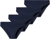 Schiesser Invisible Light slip dames nachtblauw effen 4 stuks