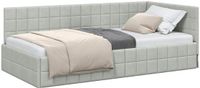 vidaXL Hoek Bed Frame Lichtgrijs Fluweel 90 x 200 cm